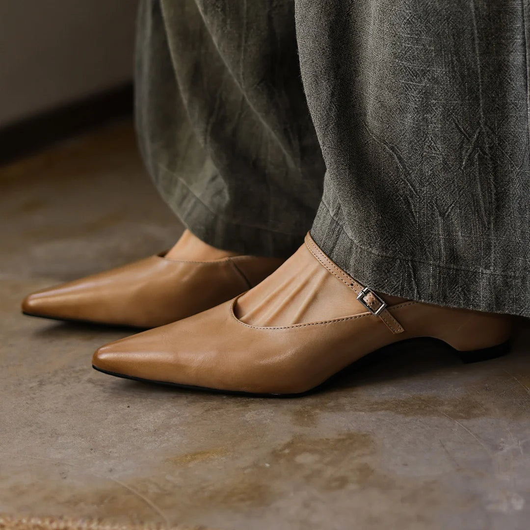 Avina Leather Mules