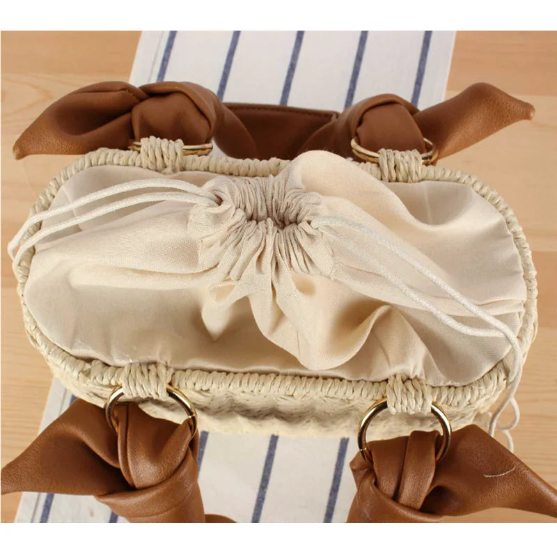 Solstice Straw Weave Handbag