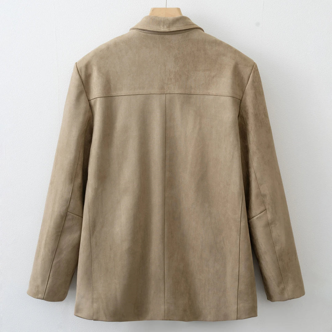 Terracotta Suede Blazer