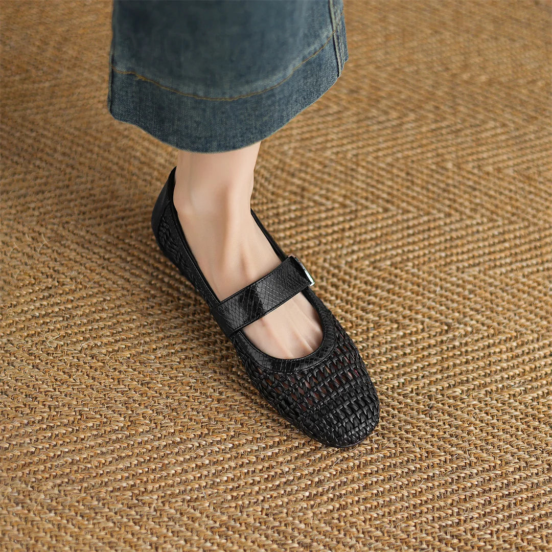 Intreccio Woven Mary Jane Flats
