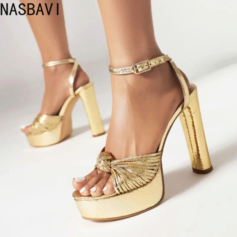 Dorata Knot Platform Sandals