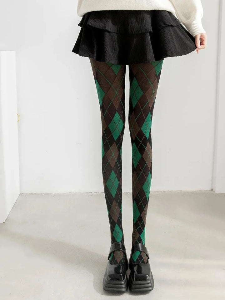 Aurora Plaid Pantyhose
