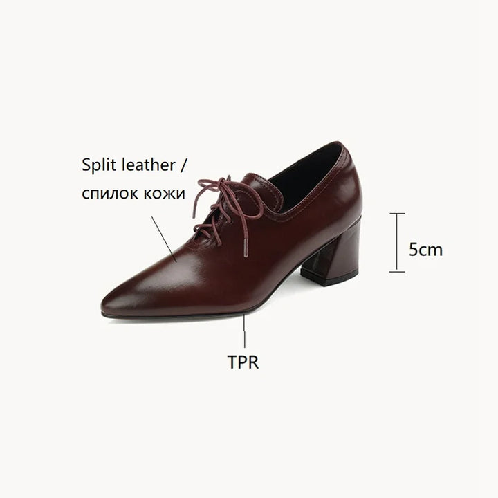 Alessandra Split Leather Pumps