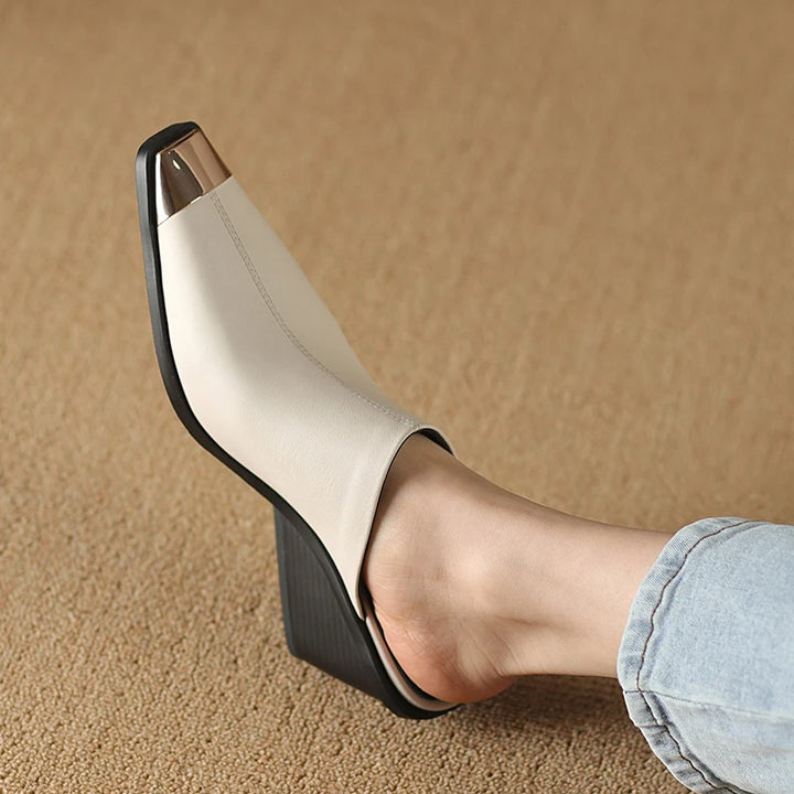 Vionette Leather Mules