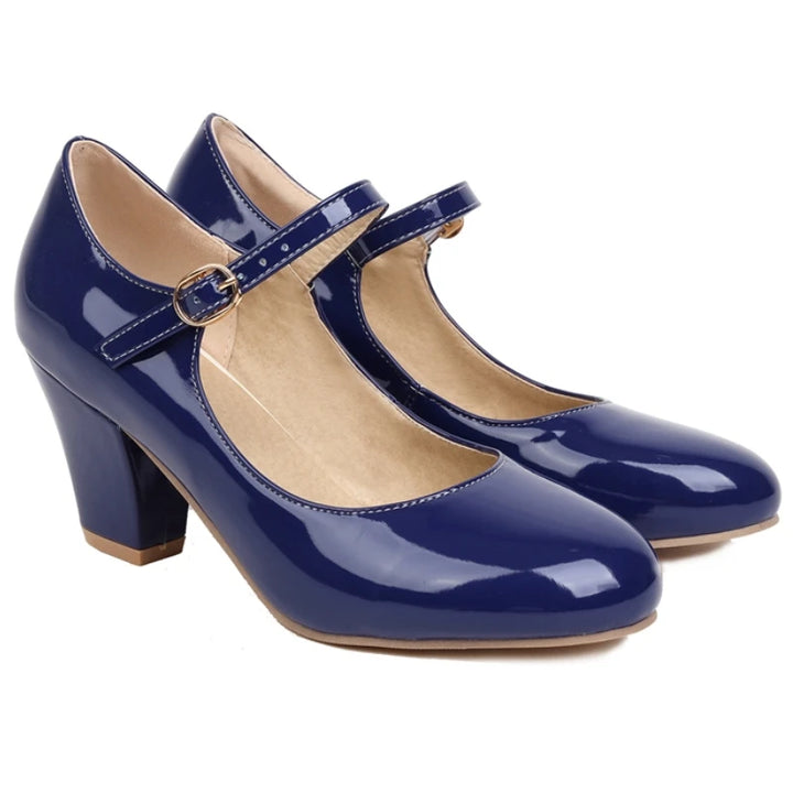 Scarlet Patent Pumps