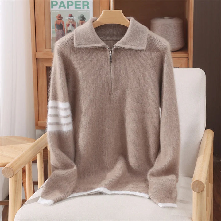 Renley Mink Cashmere Quarter Zip