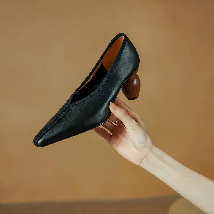 Allegra Grain Heel Pumps