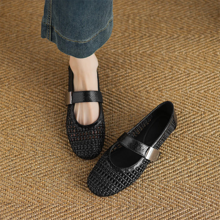 Intreccio Woven Mary Jane Flats