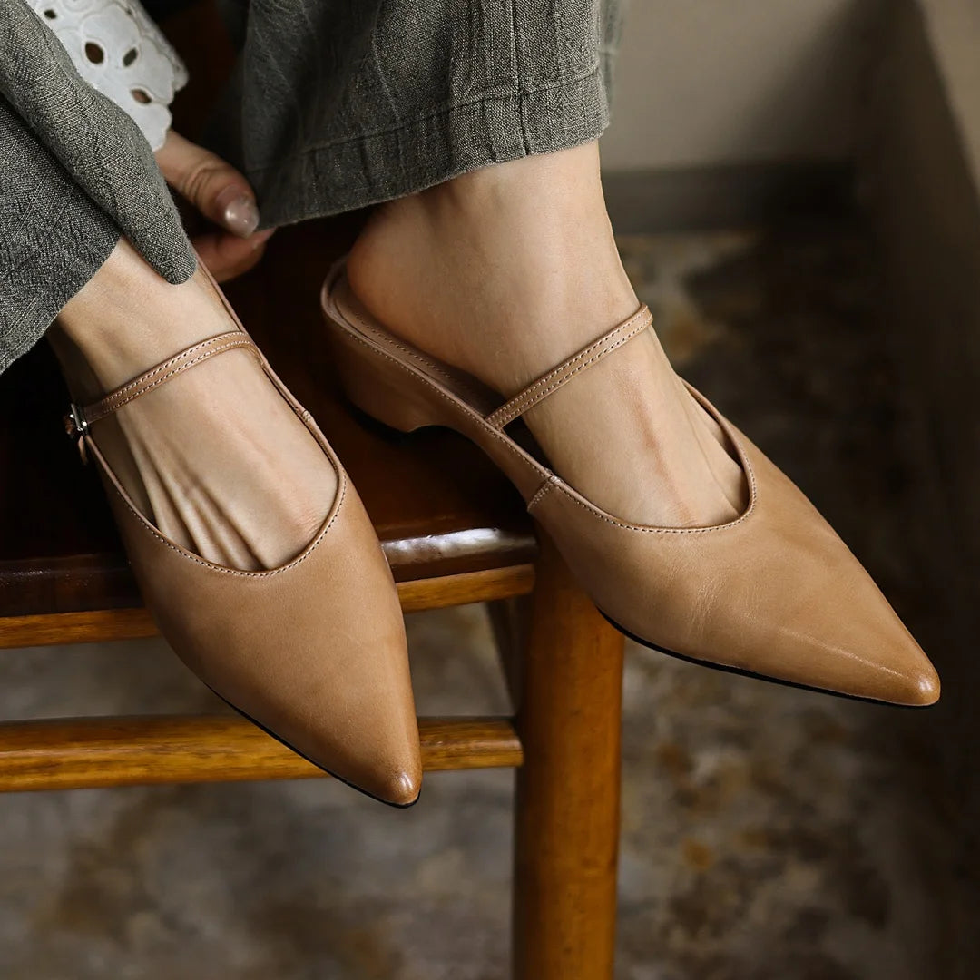 Avina Leather Mules