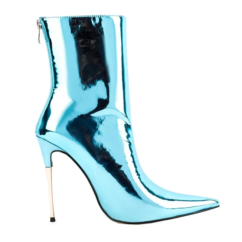 Specchio Mirror-Finish Stiletto Boots