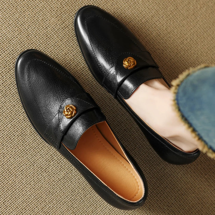 Camelia Leather Pumps