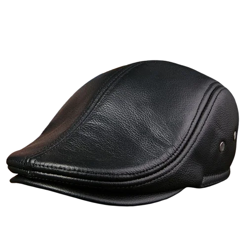 Oldridge Leather Flat Cap