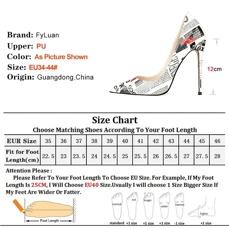 Gazzetta Newsprint Pointed Pumps