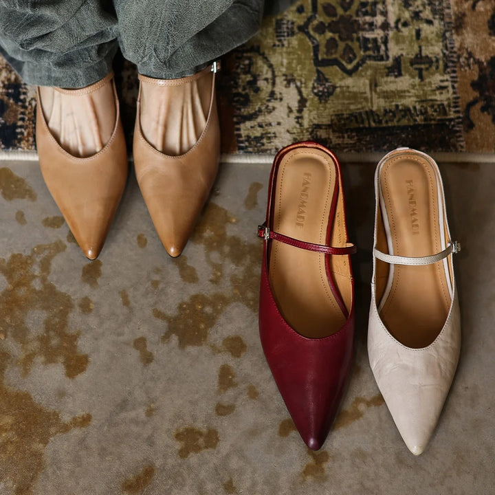Avina Leather Mules