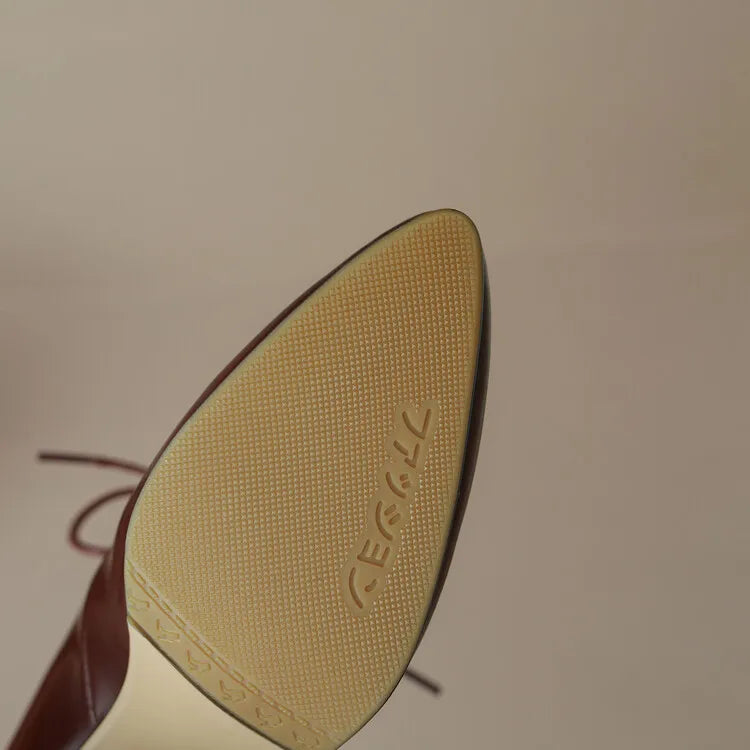 Alessandra Split Leather Pumps