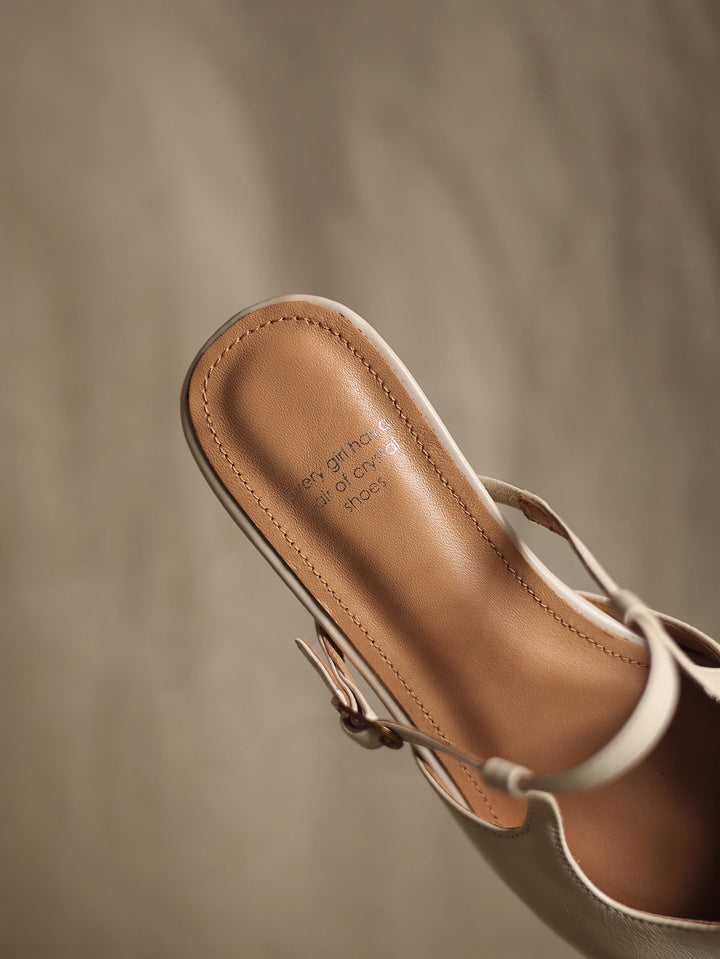 Noelle Leather Mules