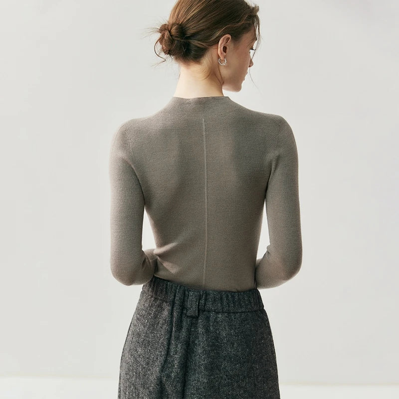 Claudette Wool Mock Neck