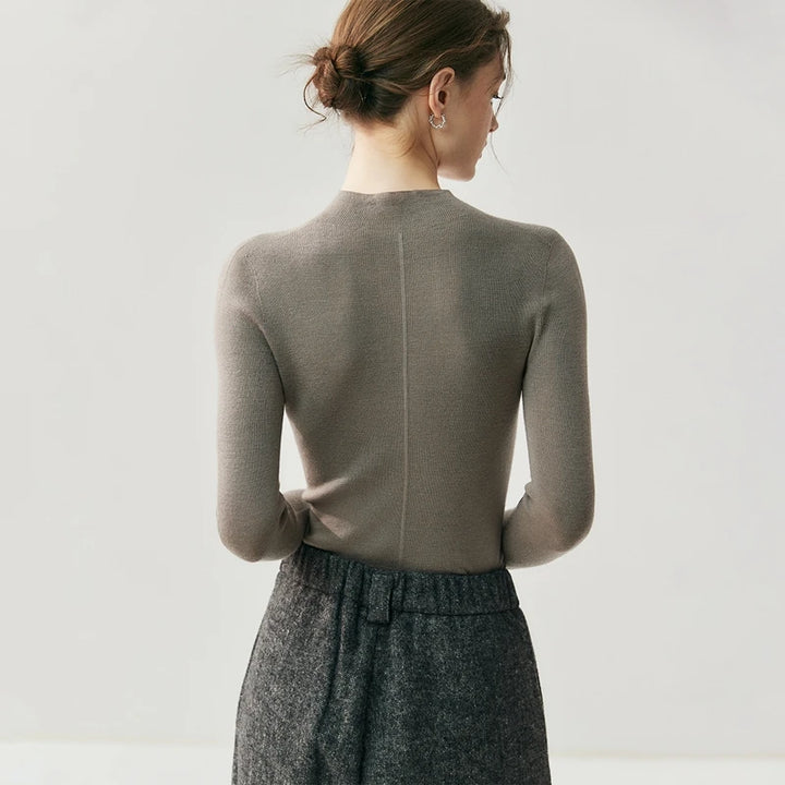 Claudette Wool Mock Neck
