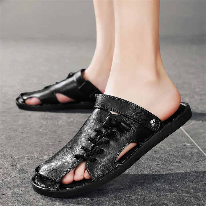 Mercer Corded Leather Sandals