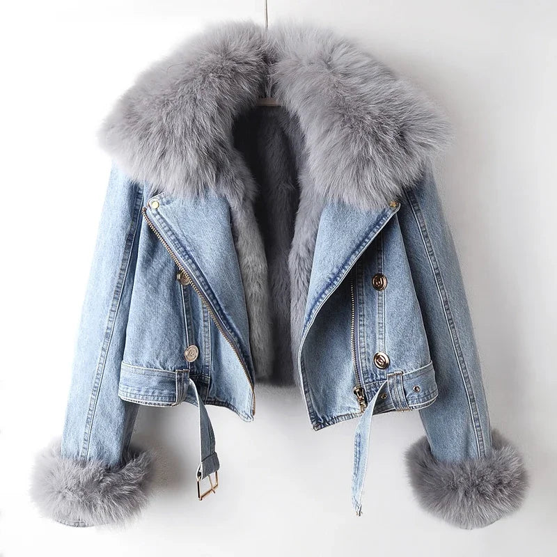 Vulpina Fur Denim Jacket