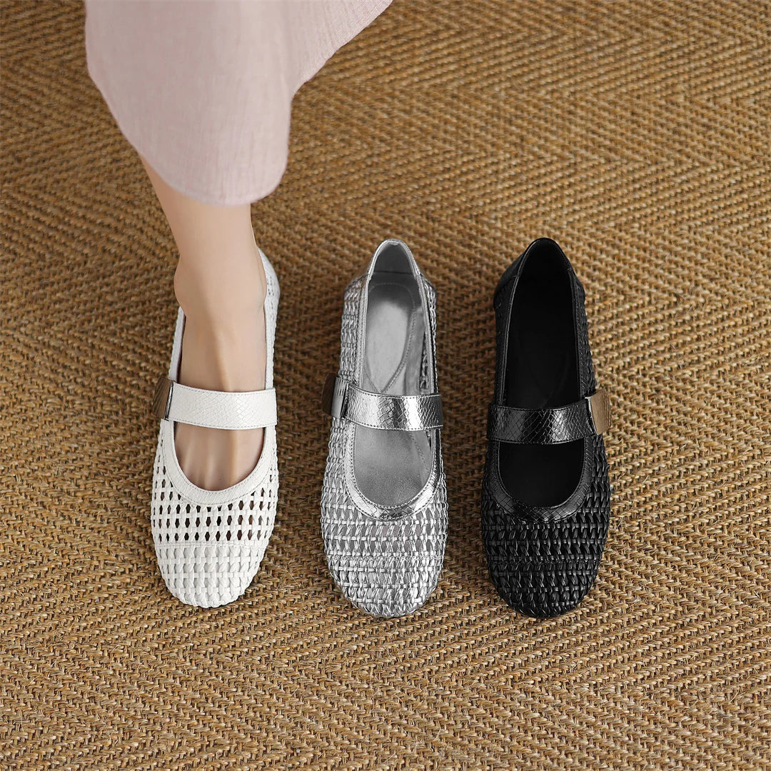Intreccio Woven Mary Jane Flats