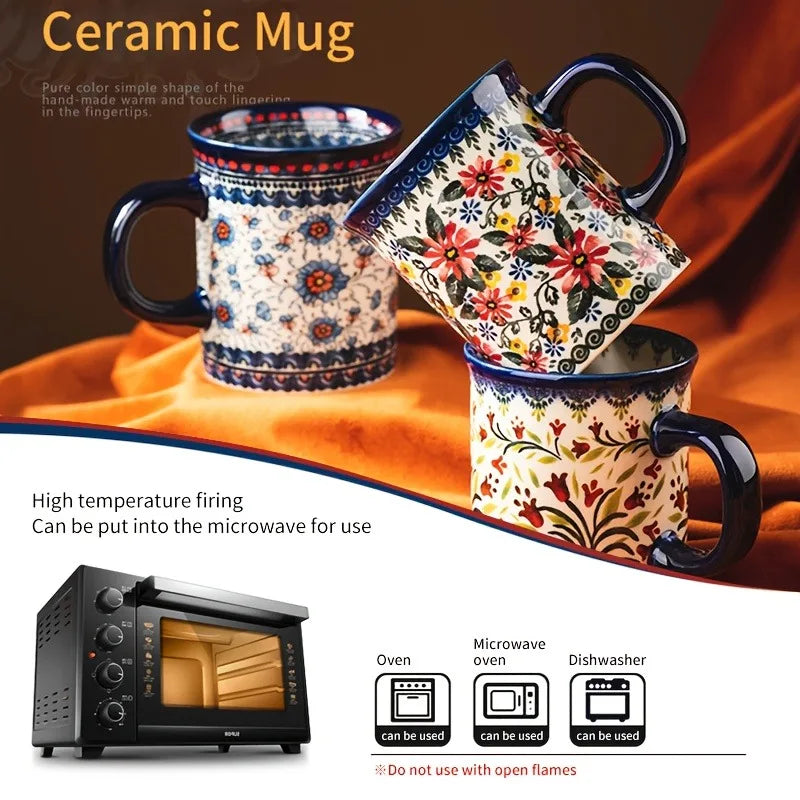 Bavaria 4 Pc Floral Mug Set