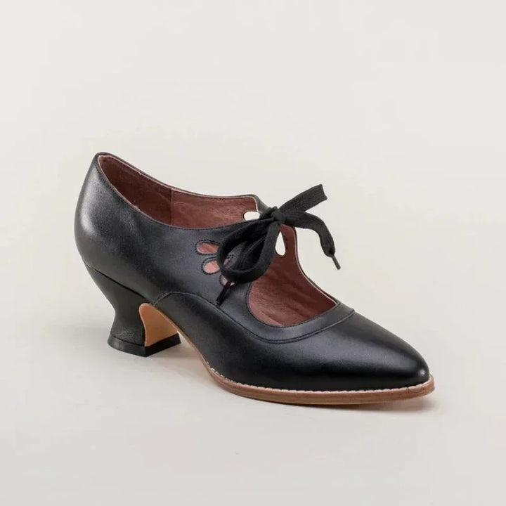Farfalla Lace-Up Mary Jane Pumps