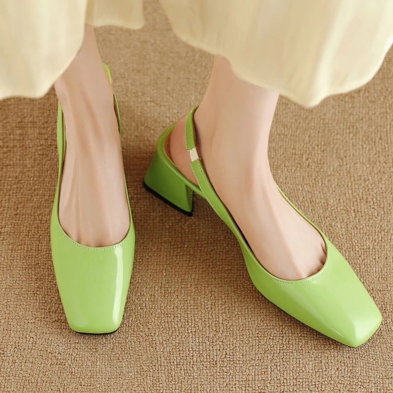 Selena Lacquer Slingbacks