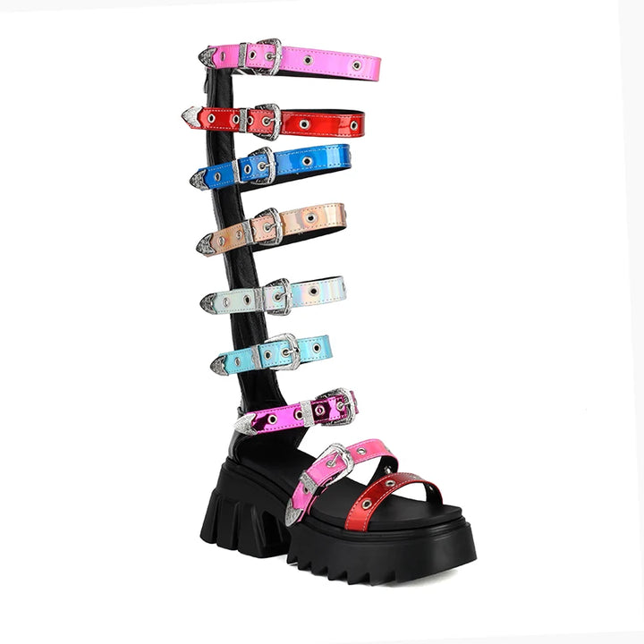 Arcobaleno Gladiator Platform Sandals