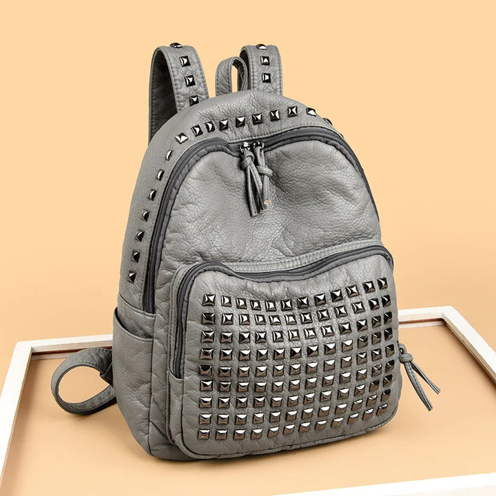 Punkmark Leather Backpack