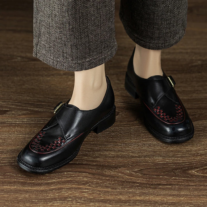 Cortona Woven Leather Oxfords
