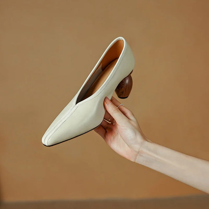 Allegra Grain Heel Pumps