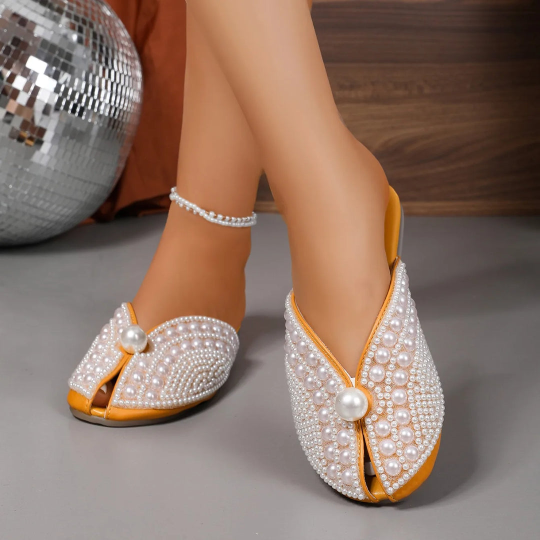 Perlina Pearl Flat Mules