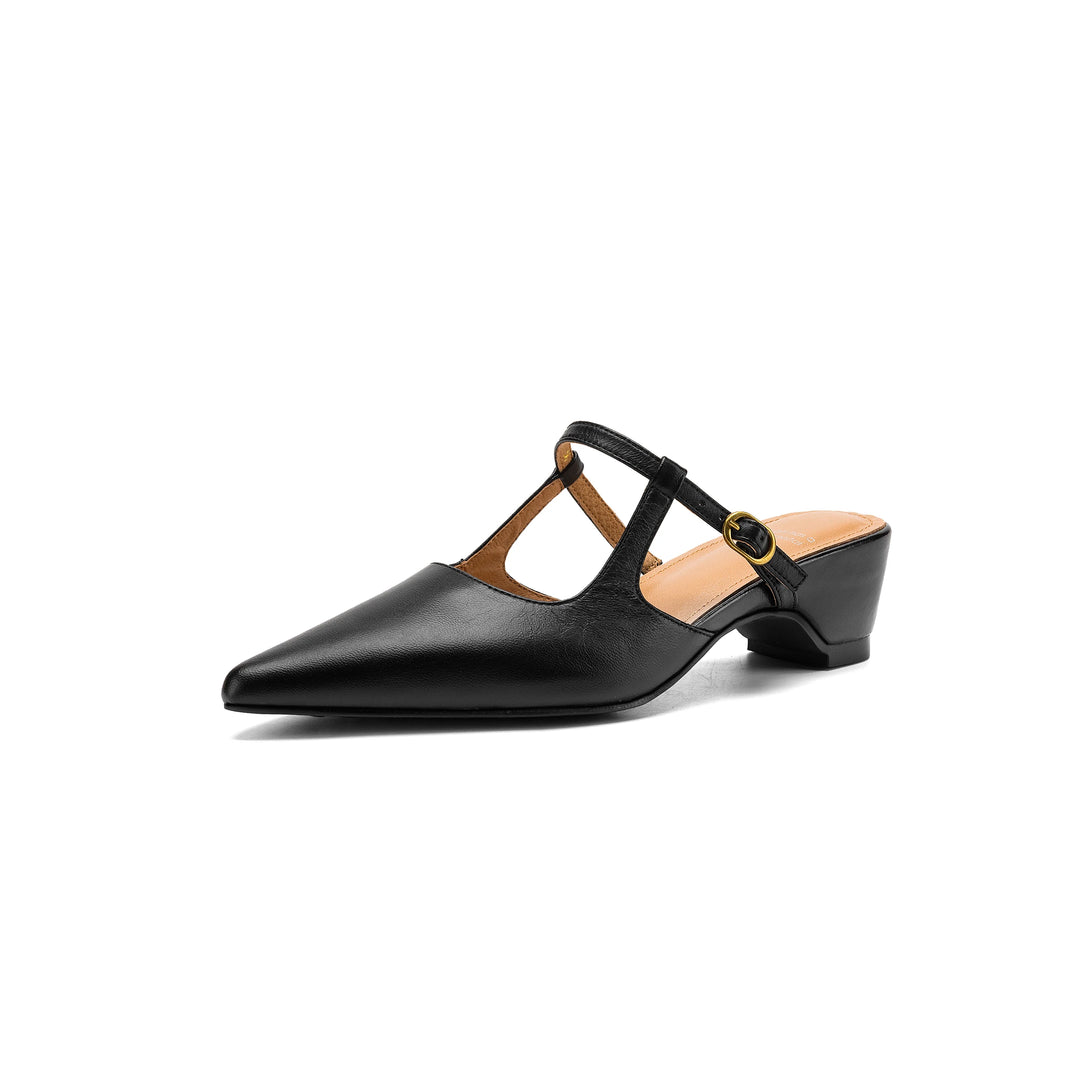Noelle Leather Mules