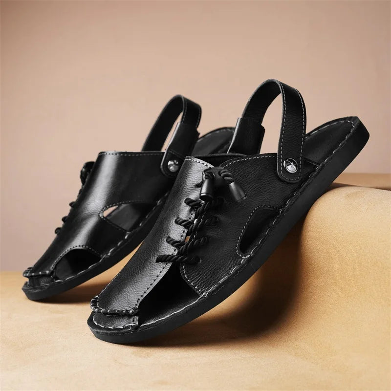 Mercer Corded Leather Sandals