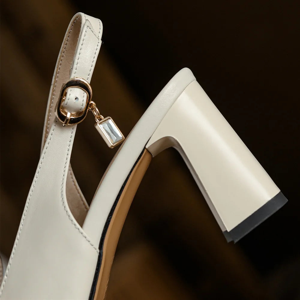 Doppio Fiocco Leather Heels