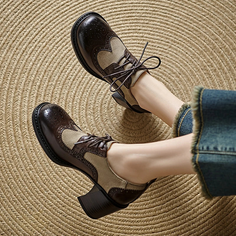 Hadley Canvas Leather Oxfords