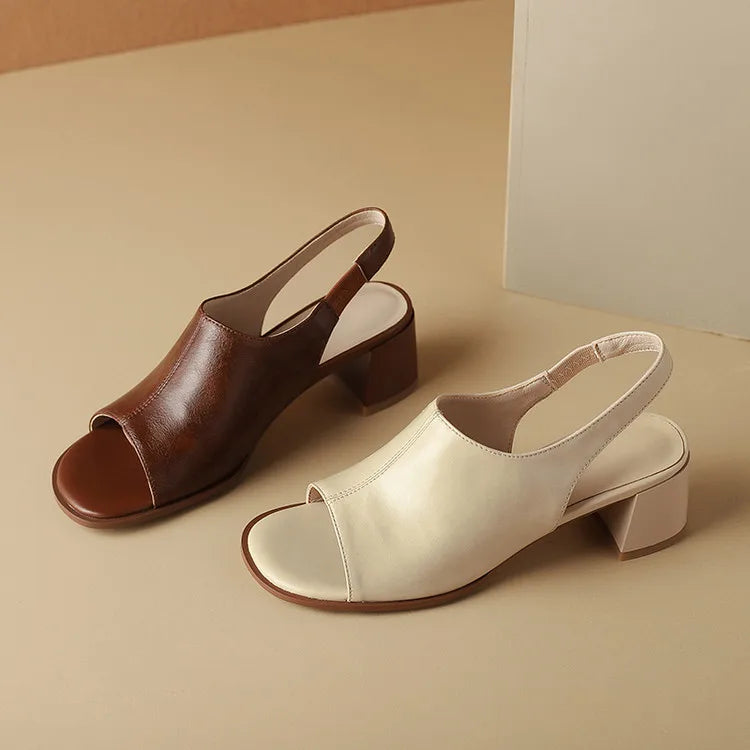 Montara Leather Slingbacks