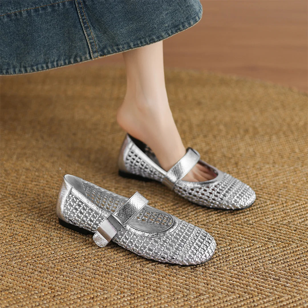 Intreccio Woven Mary Jane Flats