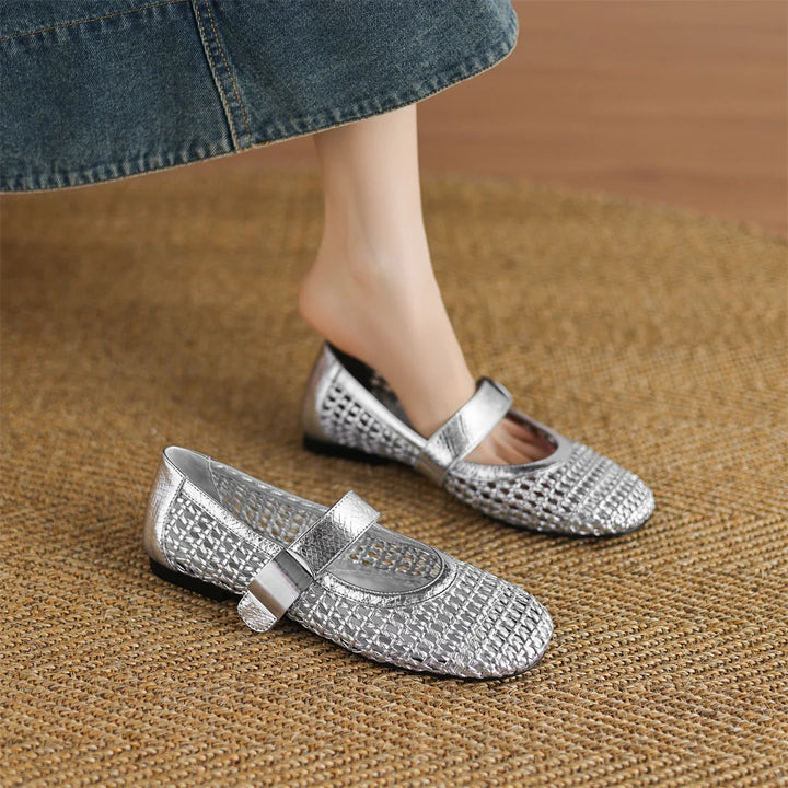 Intreccio Woven Mary Jane Flats
