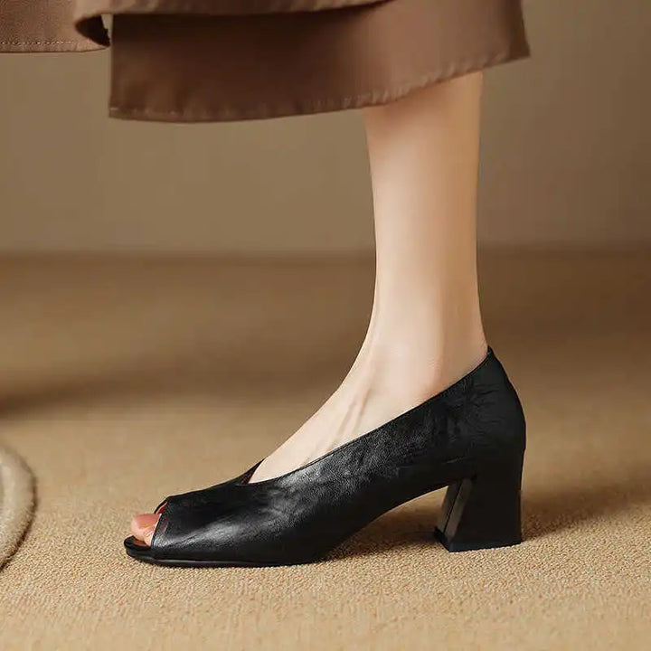 Lunette Peep-Toe Pumps