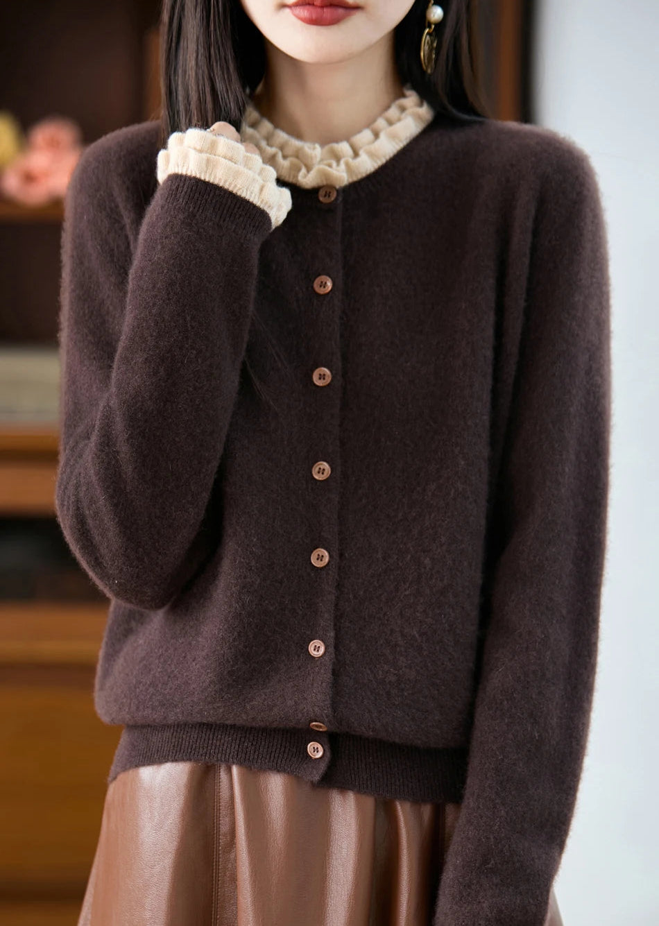 Rosewood Merino Cardigan