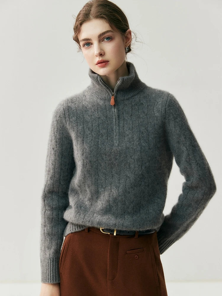 Claudette Cashmere Quarter Zip