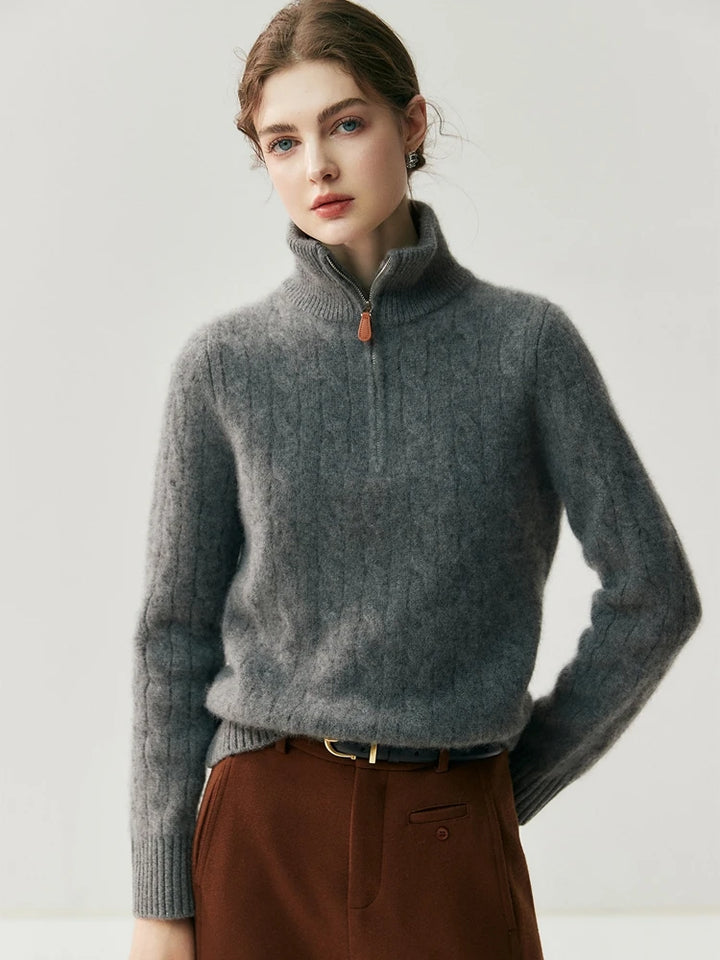 Claudette Cashmere Quarter Zip