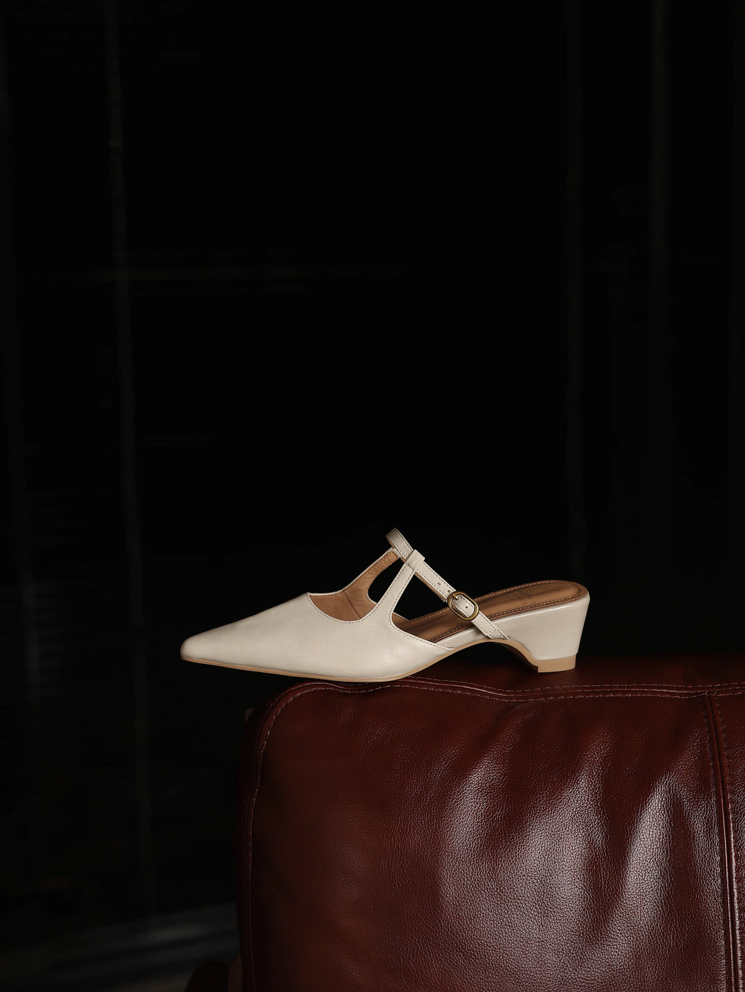 Noelle Leather Mules