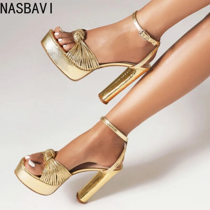 Dorata Knot Platform Sandals