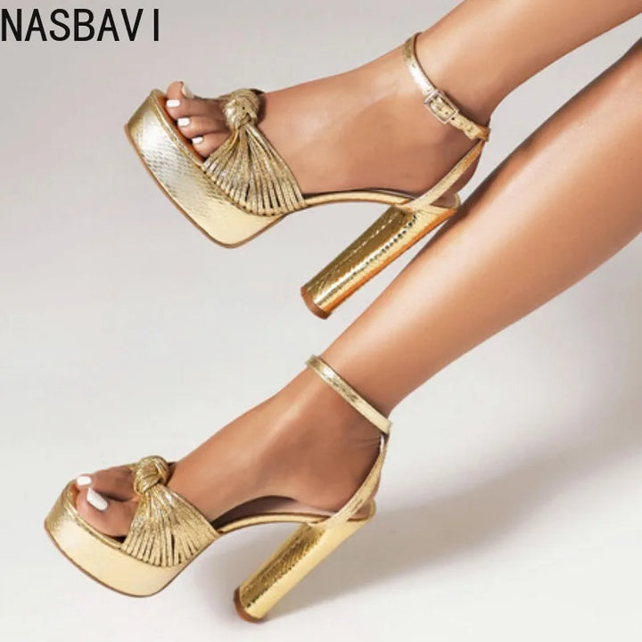 Dorata Knot Platform Sandals