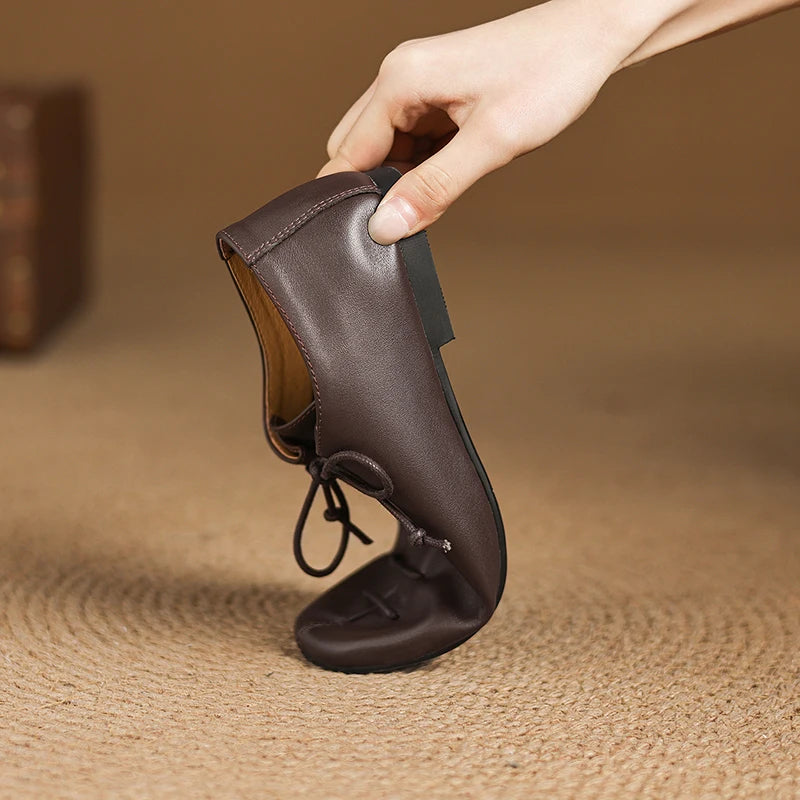 Cordella Square-Toe Leather Loafers