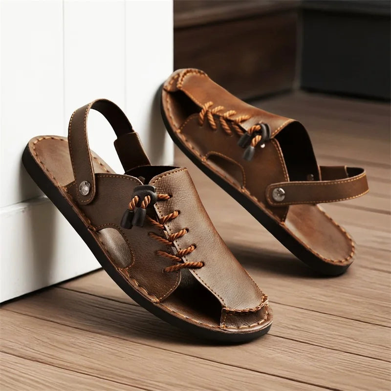 Mercer Corded Leather Sandals