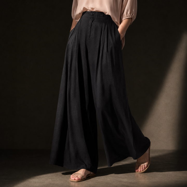 Sereta Silk Wide-Leg Trousers